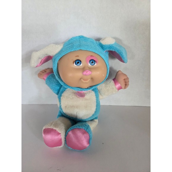Cabbage Patch Kids Cuties Doll Blue Bunny Costume Pink Accents Toy Plush - Picture 1 of 2